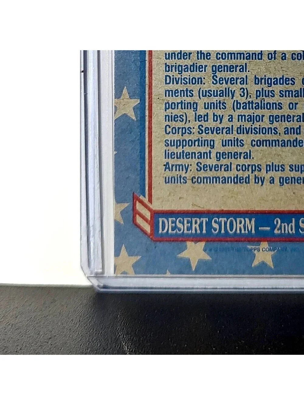 Unit Sizes – B 1991 Topps Desert Storm #142 Card